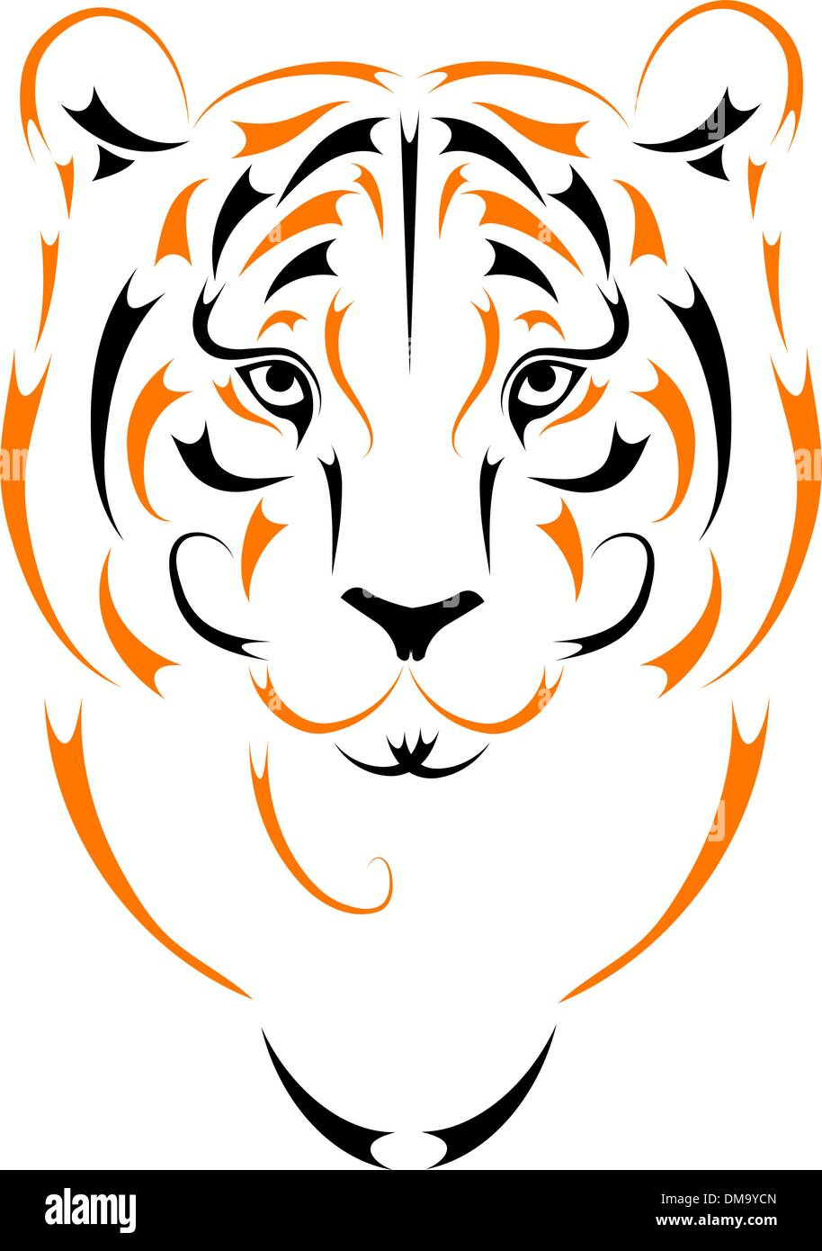Tiger, Symbol Jahr 2010 Stock Vektor