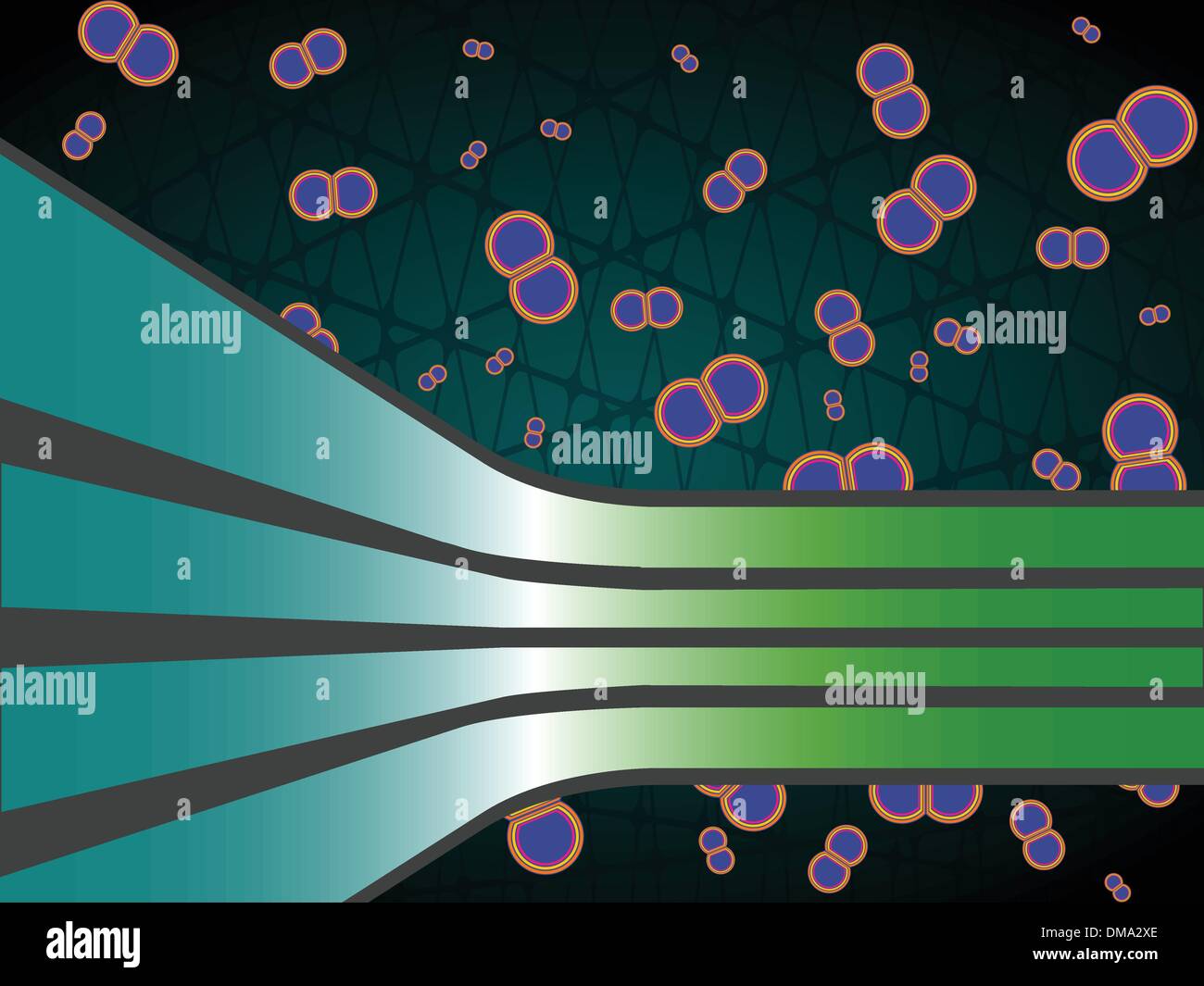 Streifen und Bläschen Hintergrund Stock Vektor