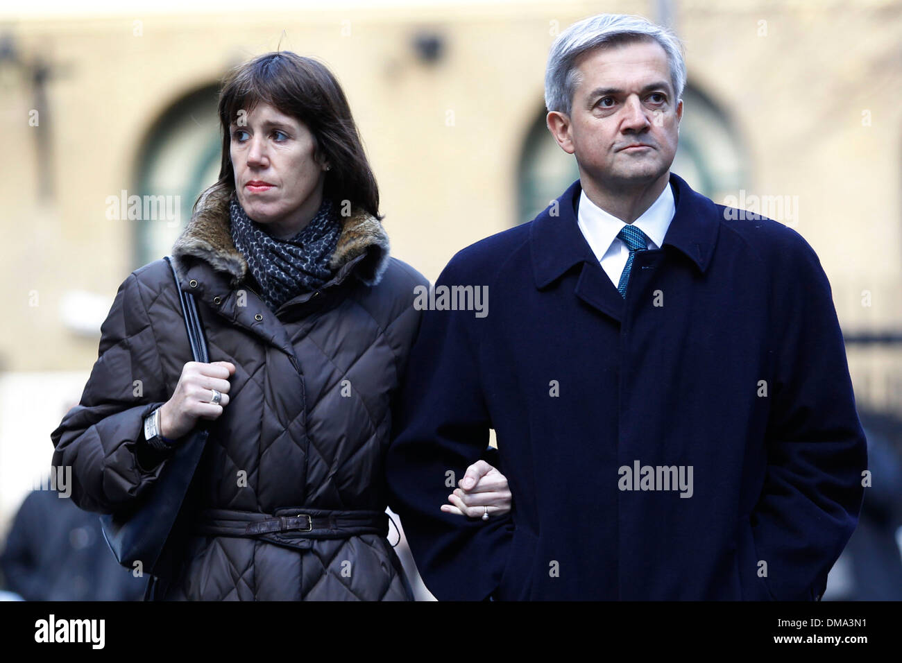 Großbritanniens ehemalige Energieminister Chris Huhne und seine Ex-Frau Vicky Pryce Southwark Crown Court Stockfoto