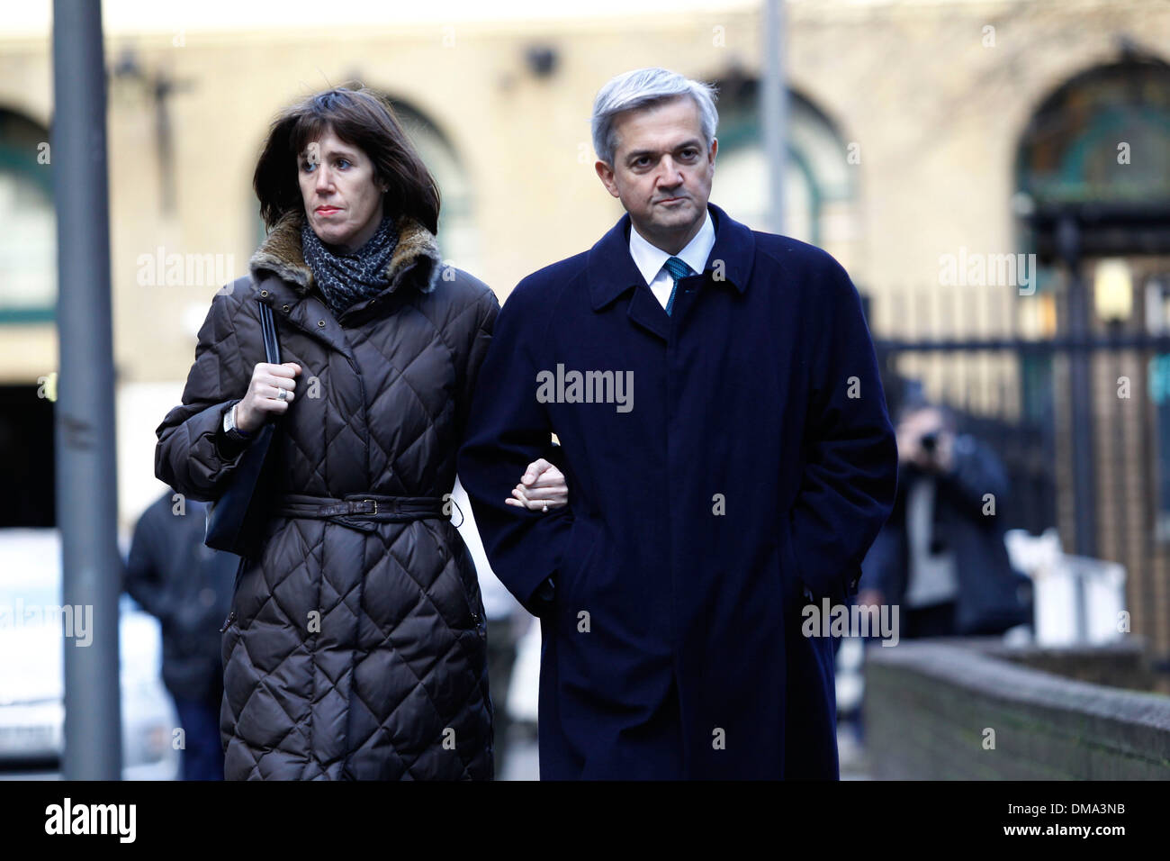 Großbritanniens ehemalige Energieminister Chris Huhne und seine Ex-Frau Vicky Pryce Southwark Crown Court Stockfoto