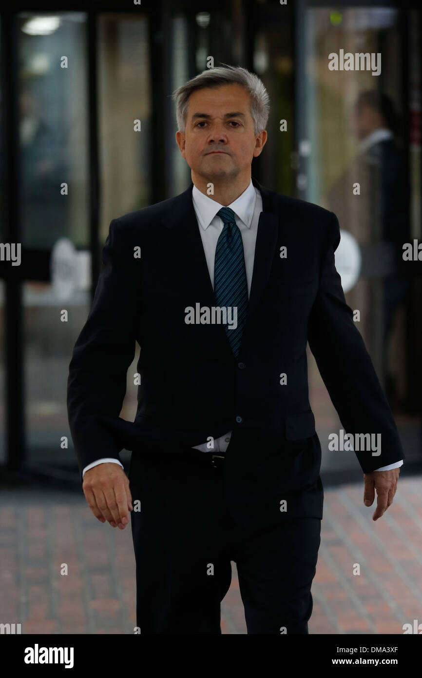 Großbritanniens ehemalige Energieminister Chris Huhne und seine Ex-Frau Vicky Pryce Southwark Crown Court Stockfoto