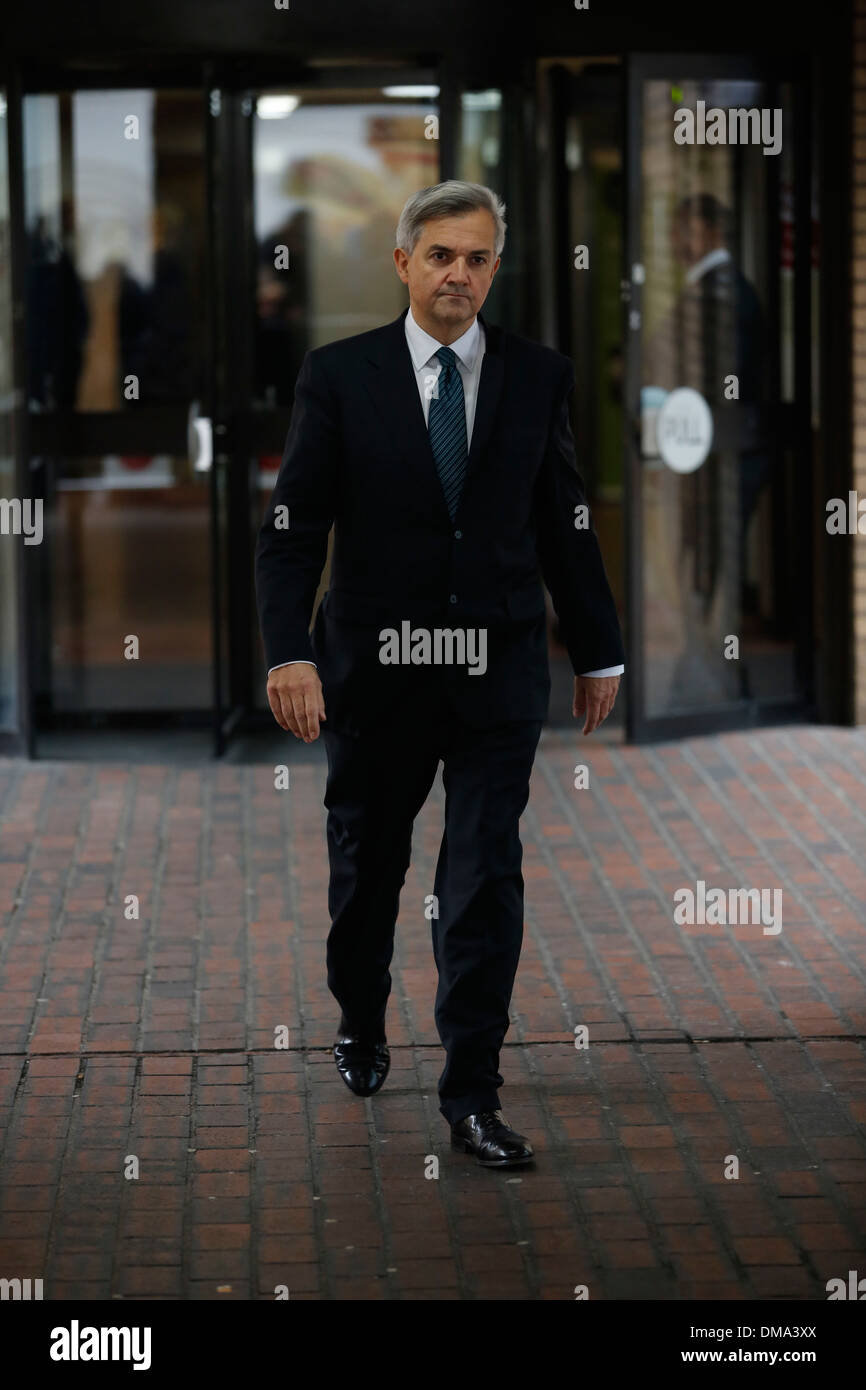 Großbritanniens ehemalige Energieminister Chris Huhne und seine Ex-Frau Vicky Pryce Southwark Crown Court Stockfoto