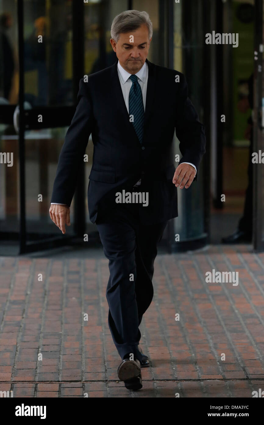 Großbritanniens ehemalige Energieminister Chris Huhne und seine Ex-Frau Vicky Pryce Southwark Crown Court Stockfoto