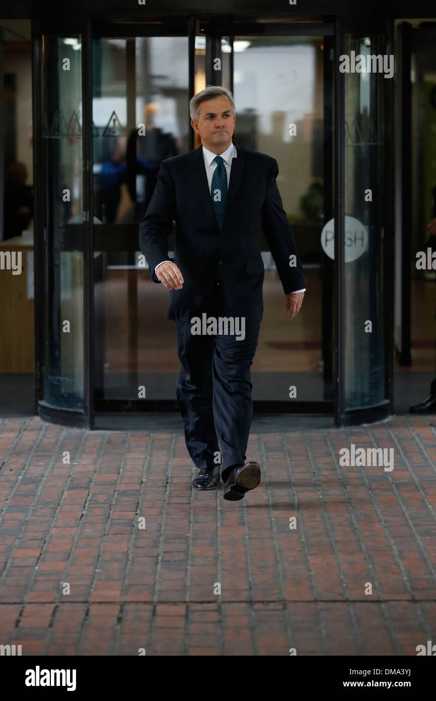 Großbritanniens ehemalige Energieminister Chris Huhne und seine Ex-Frau Vicky Pryce Southwark Crown Court Stockfoto