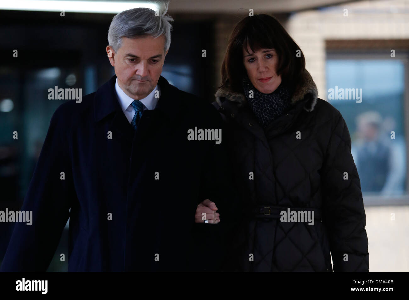 Großbritanniens ehemalige Energieminister Chris Huhne und seine Ex-Frau Vicky Pryce Southwark Crown Court Stockfoto