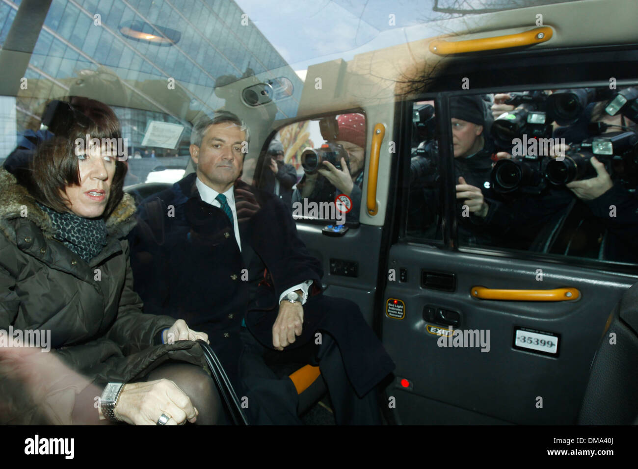 Großbritanniens ehemalige Energieminister Chris Huhne und seine Ex-Frau Vicky Pryce Southwark Crown Court Stockfoto