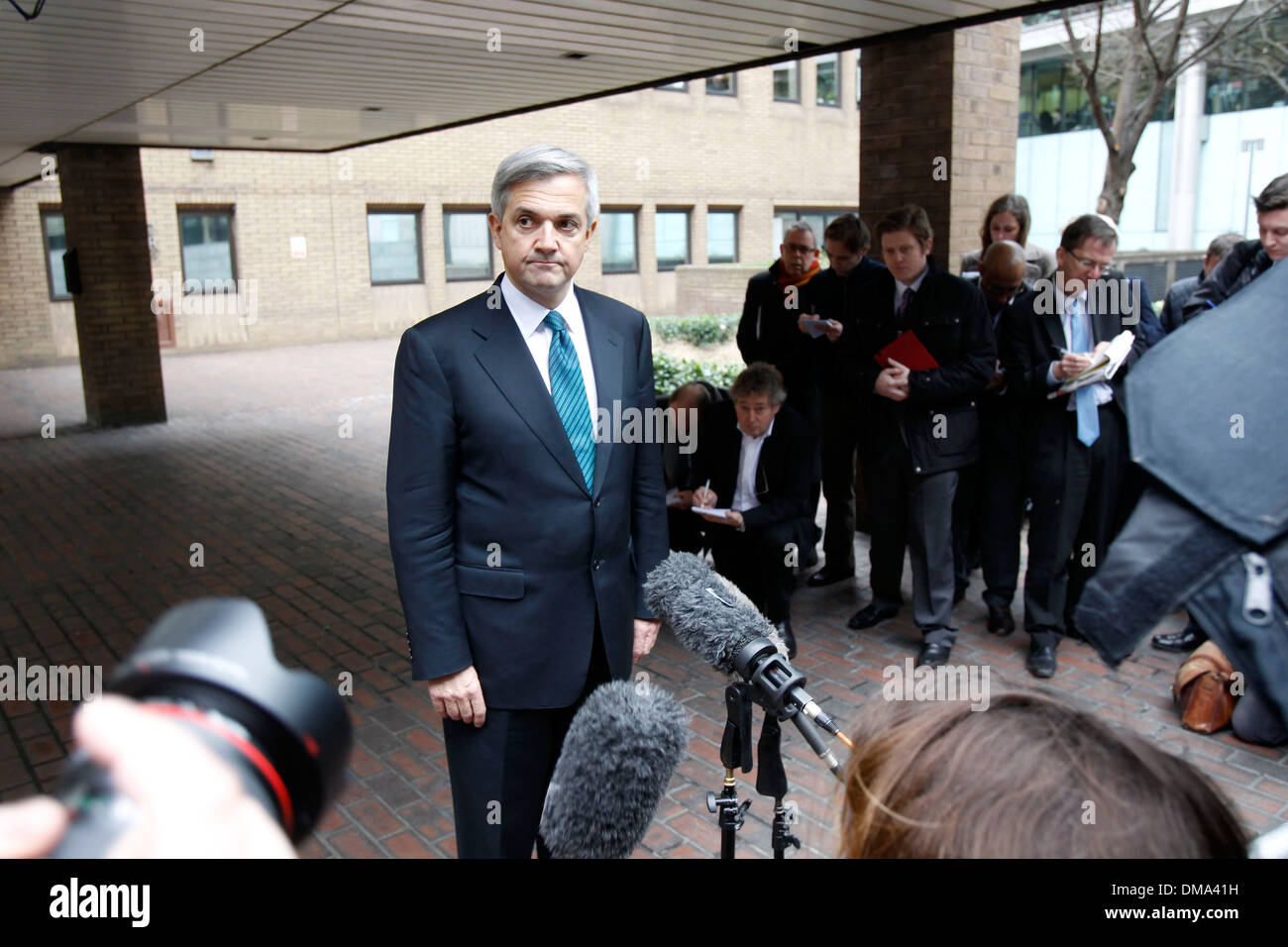 Großbritanniens ehemalige Energieminister Chris Huhne und seine Ex-Frau Vicky Pryce Southwark Crown Court Stockfoto
