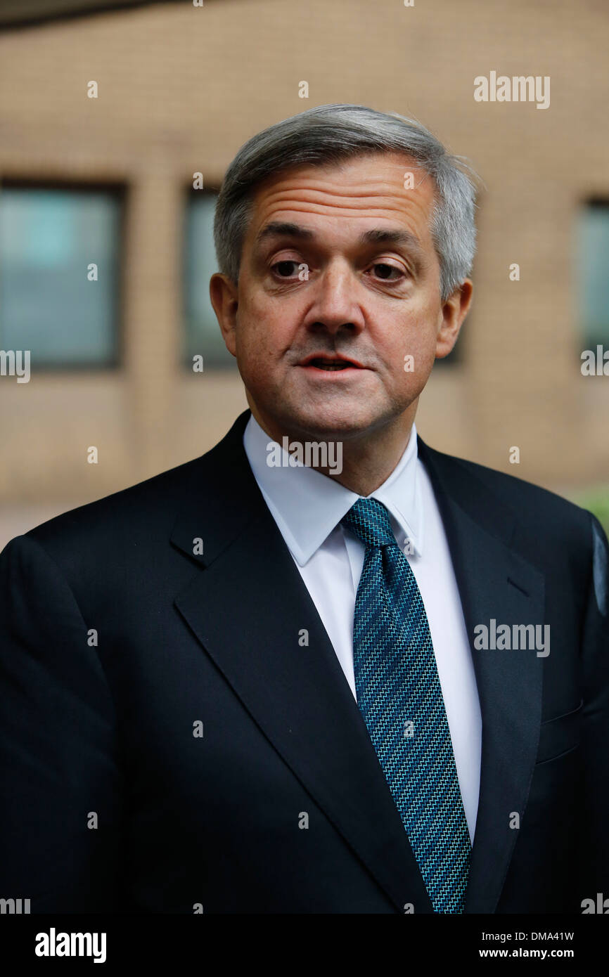 Großbritanniens ehemalige Energieminister Chris Huhne und seine Ex-Frau Vicky Pryce Southwark Crown Court Stockfoto