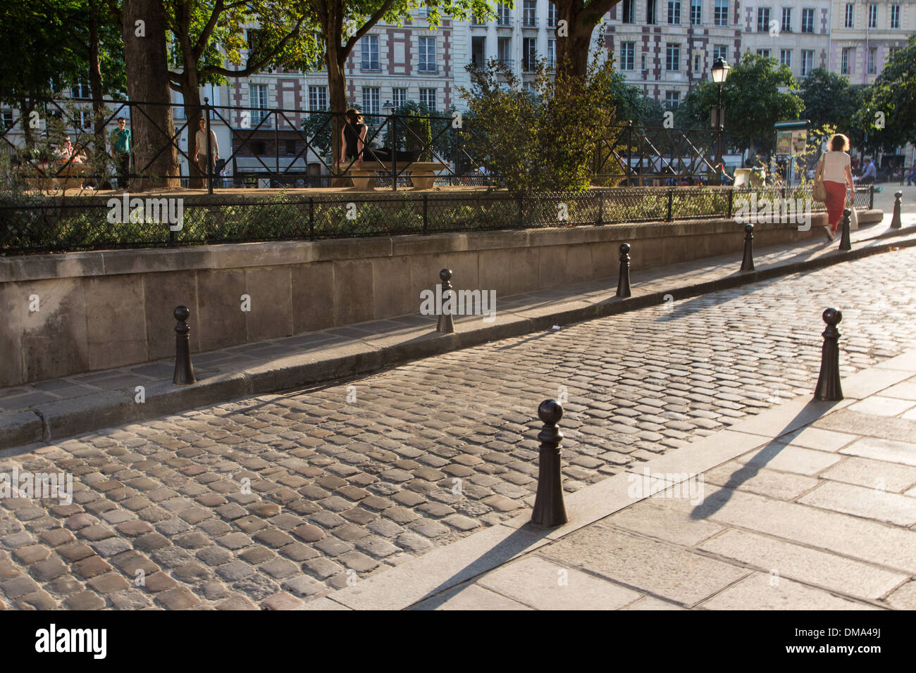 PLACE DAUPHINE IN DER ILE DE LA CITE, PARIS (75), FRANKREICH Stockfoto