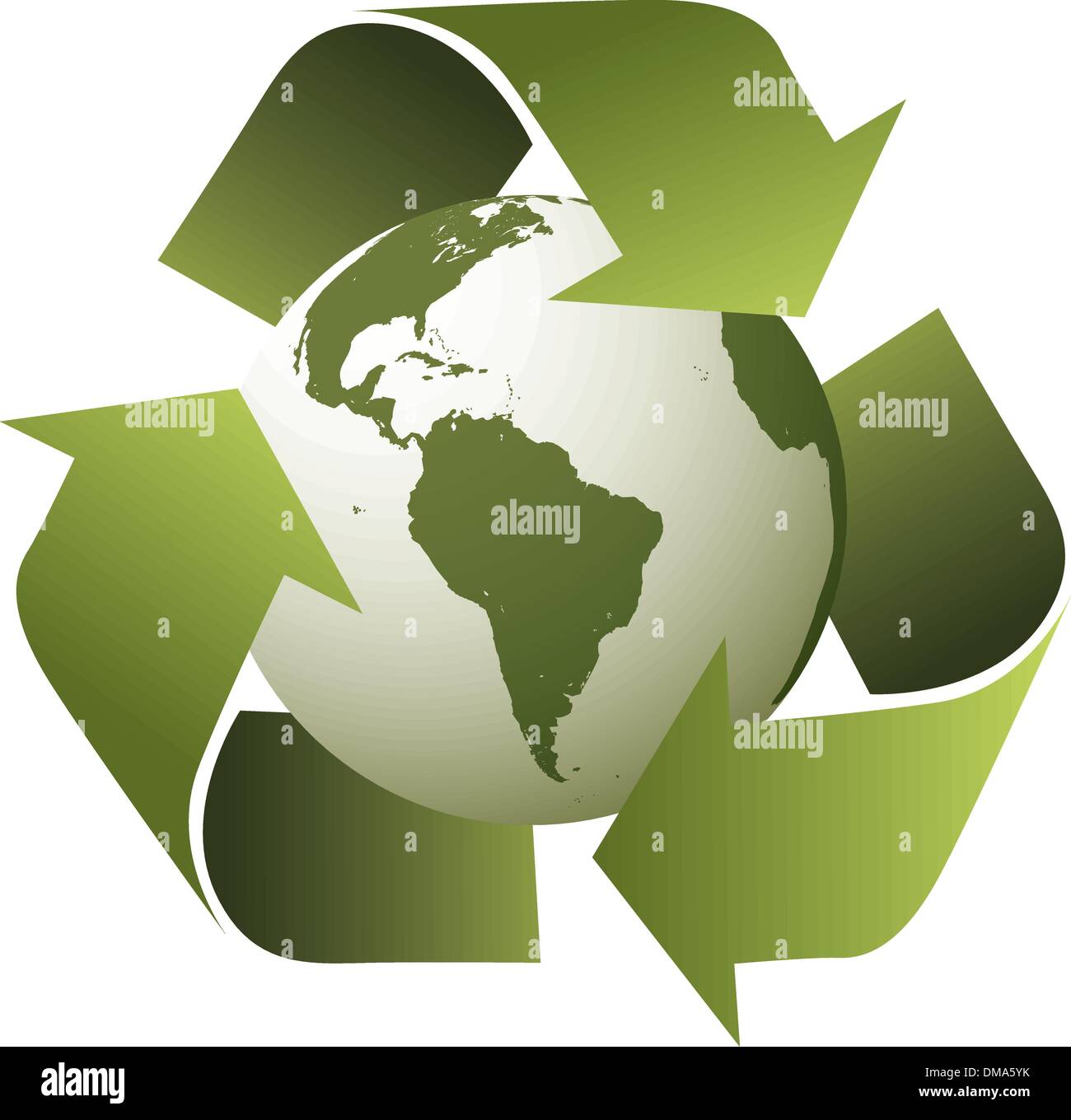 Die Erde zu recyceln Stock Vektor