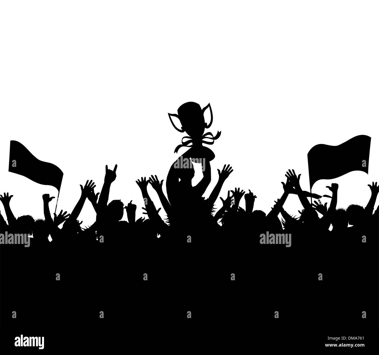 Einer erregten Menge von Menschen. EPS 8 Stock Vektor