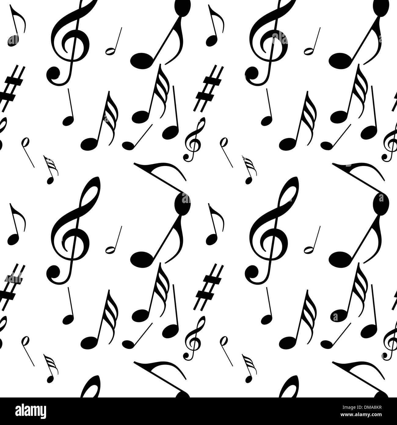 Musiknoten - Vektor Musterdesign. Stock Vektor