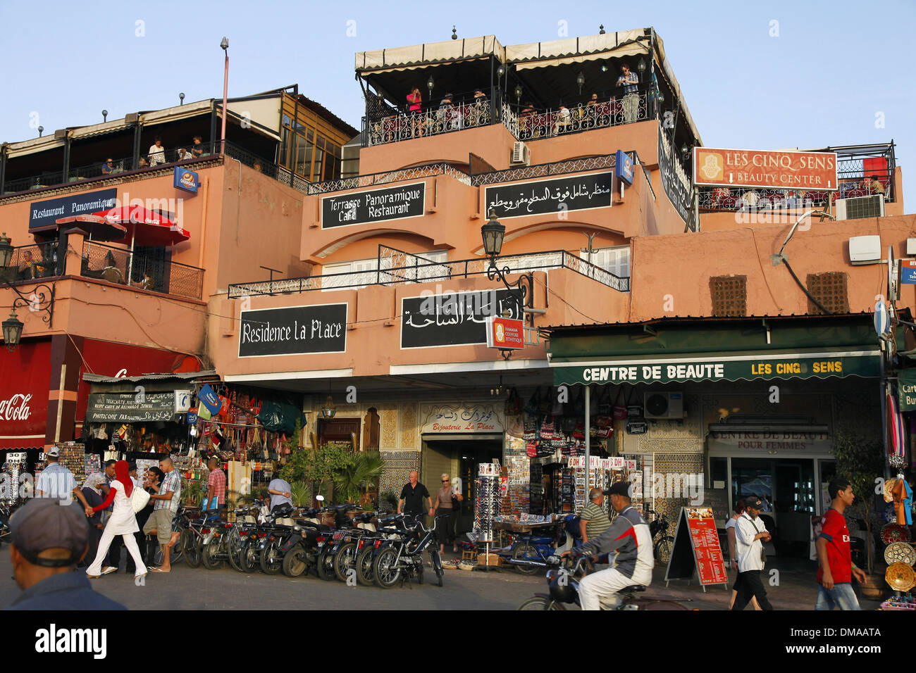 Marrakesch (Marokko): Jemaa El Fna Platz Stockfoto