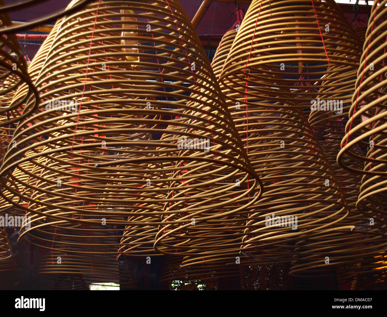 Weihrauch-Spulen Man Mo Tempel Hong Kong-China Stockfoto