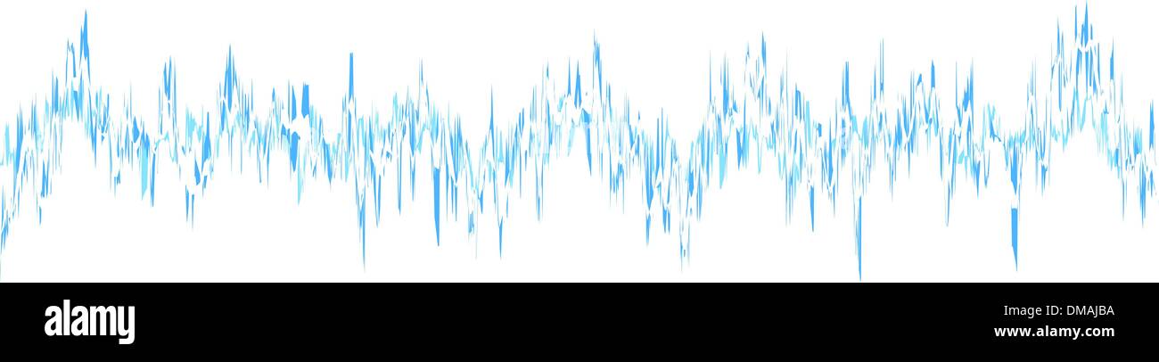 Abstrakte blaue Leuchten Frequenz Wellenformen. EPS 8 Stock Vektor