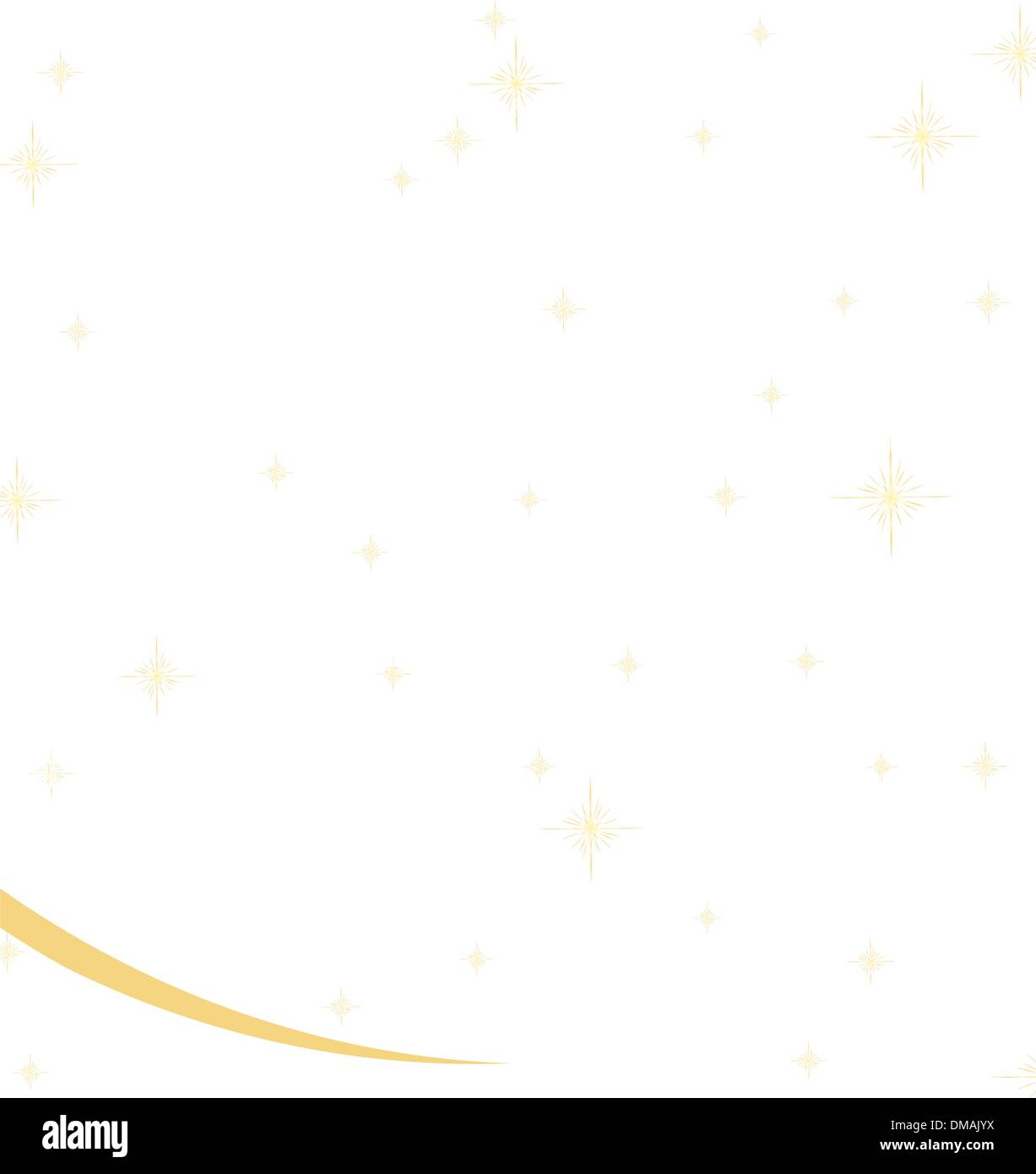 Goldglitter auf einem orangefarbenen Hintergrund. EPS 8 Stock Vektor