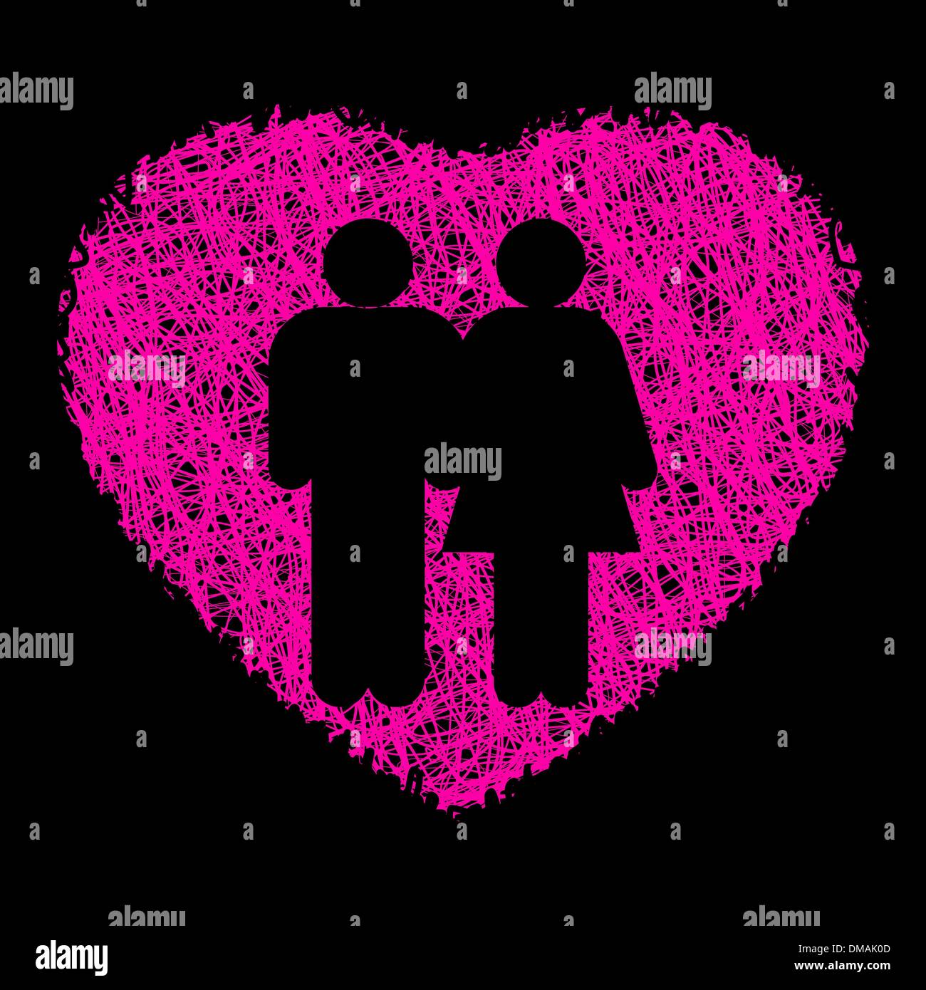 Pop-Art-paar. EPS 8 Stock Vektor