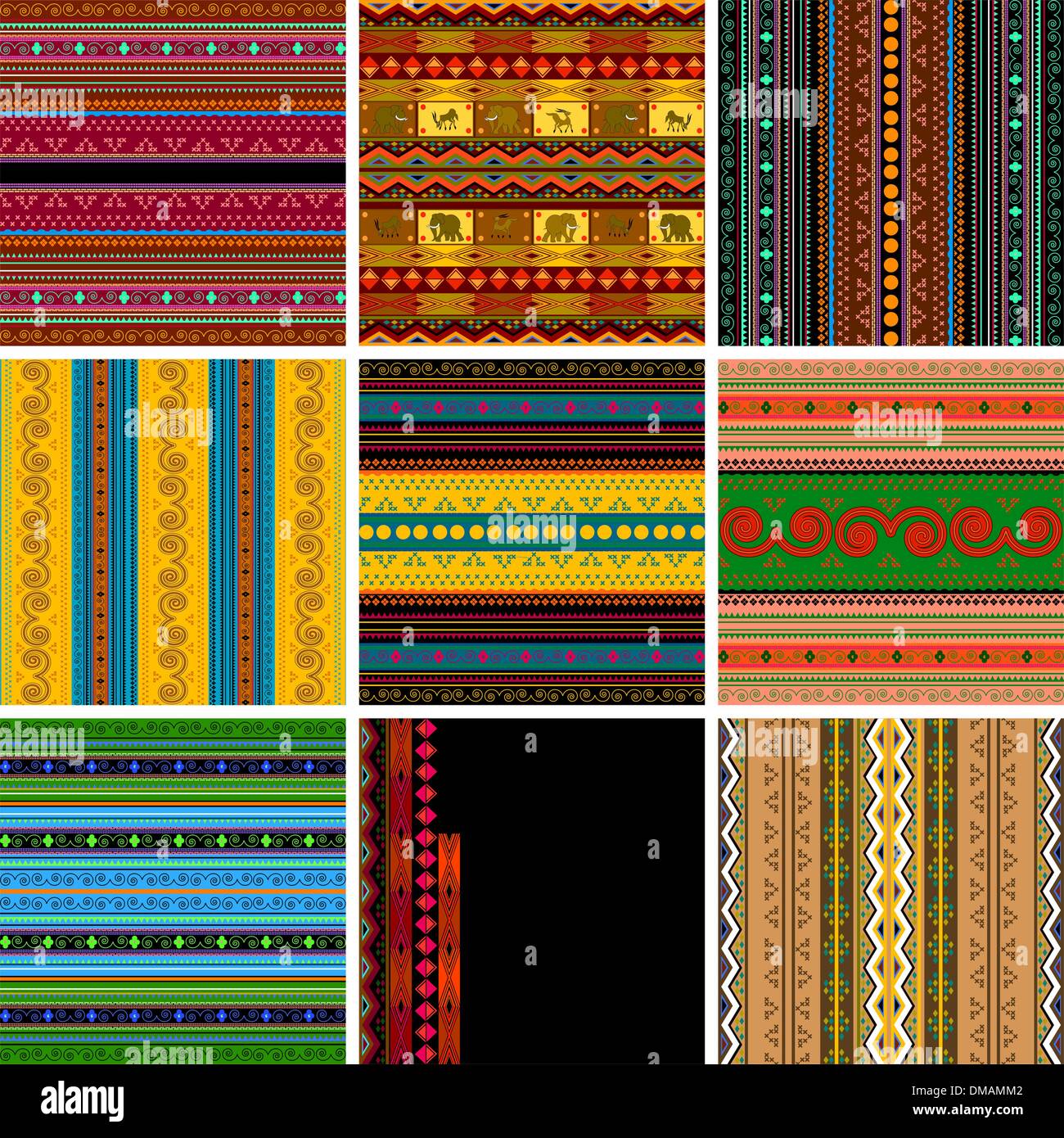 Dekorative traditionelle Muster-set Stock Vektor