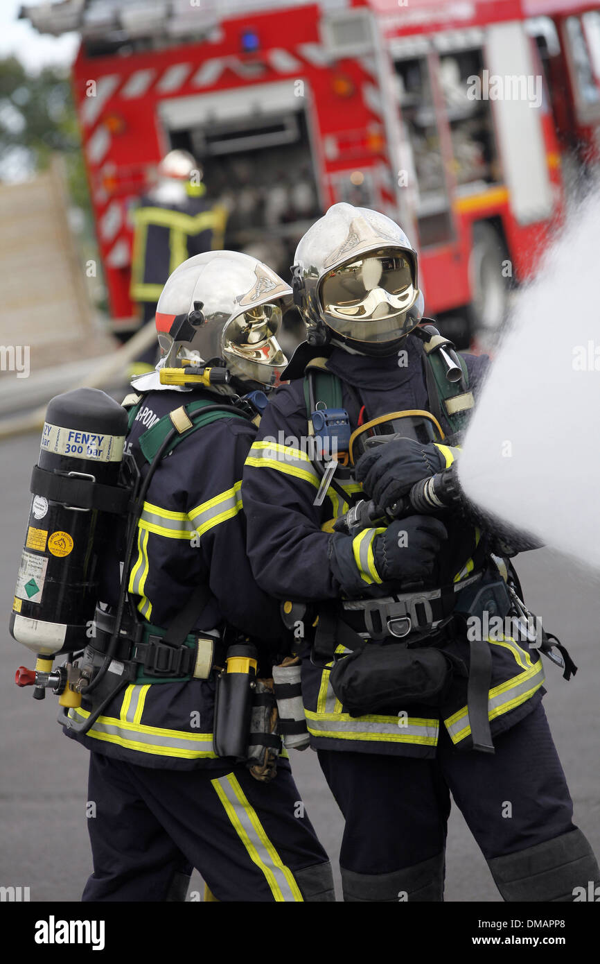Feuerwehr: Ausbildung Stockfoto