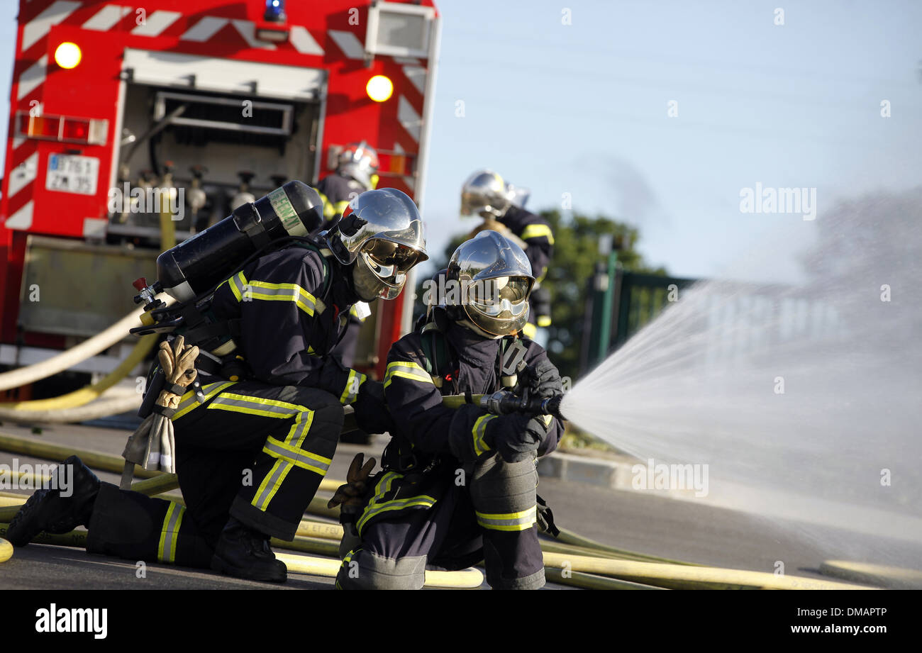 Feuerwehr: Ausbildung Stockfoto