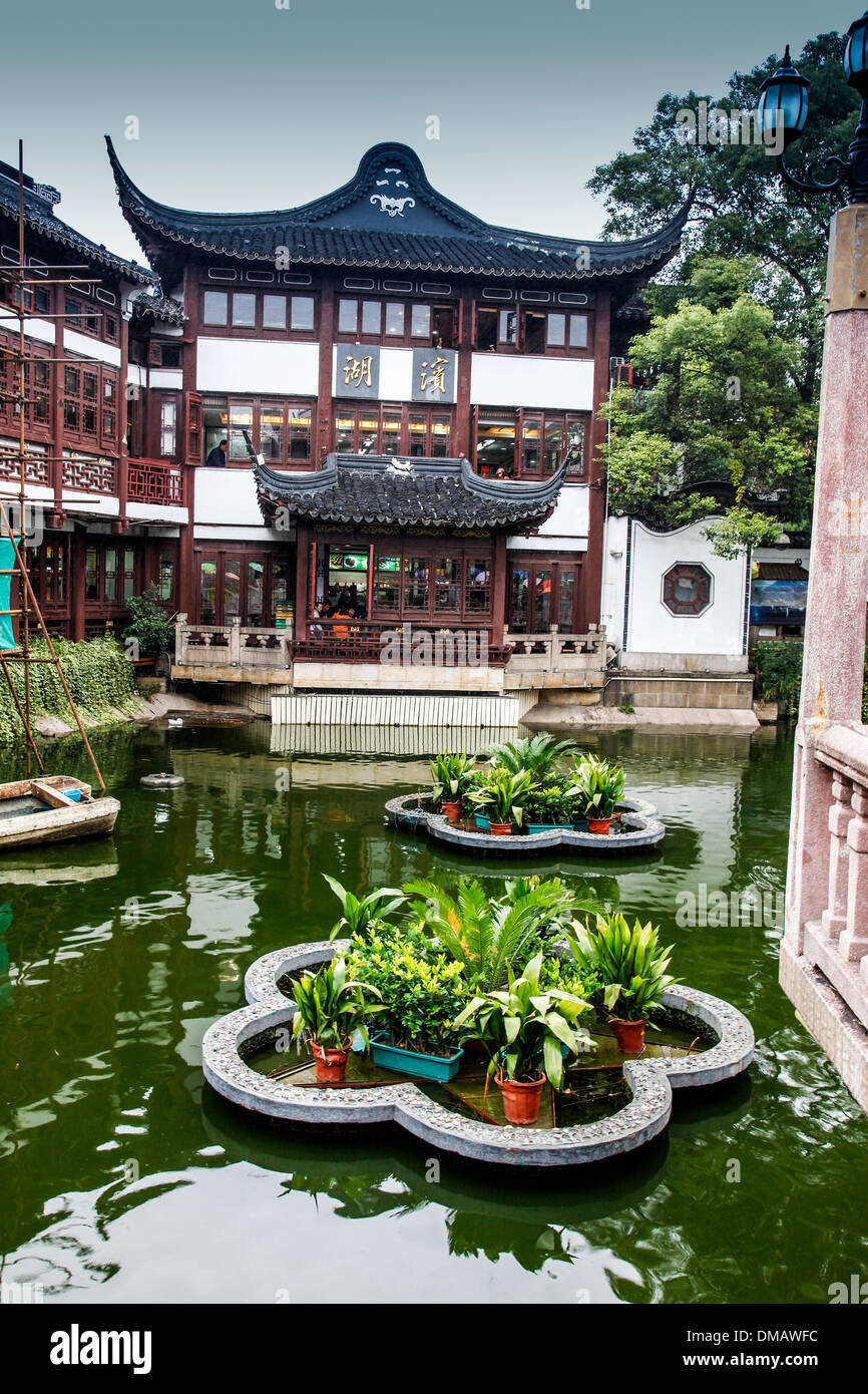 Yu-Yuan-Garten und Markt in Shanghai; China; Architektur und Touristenattraktion Tradition Chine Stockfoto