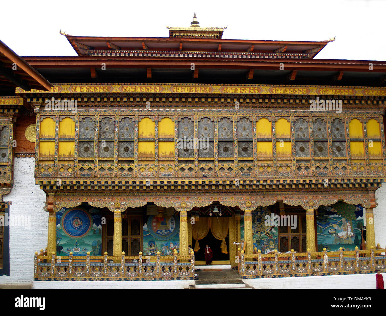 Innenausbau der Punakha Dzong, Bhutan Stockfoto