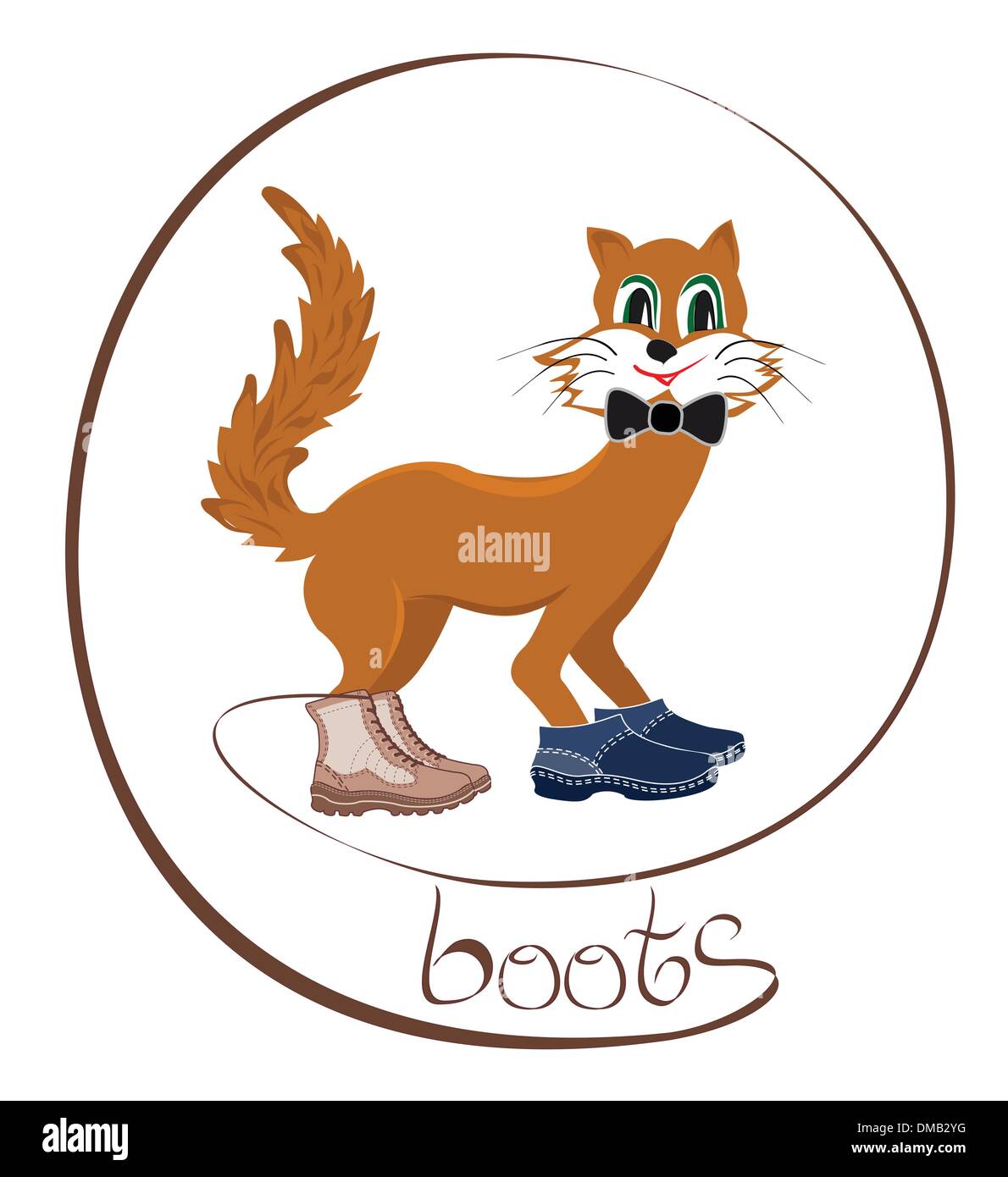 Schuhe anprobieren Stock Vektor