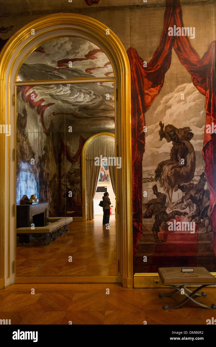 BALLSAAL IM HOTEL DE WENDEL, CARNAVALET-MUSEUM, HOTEL LE PELETIER DE SAINT-FARGEAU, 3. ARRONDISSEMENT, PARIS (75), ILE-DE-FRANCE, FRANKREICH Stockfoto