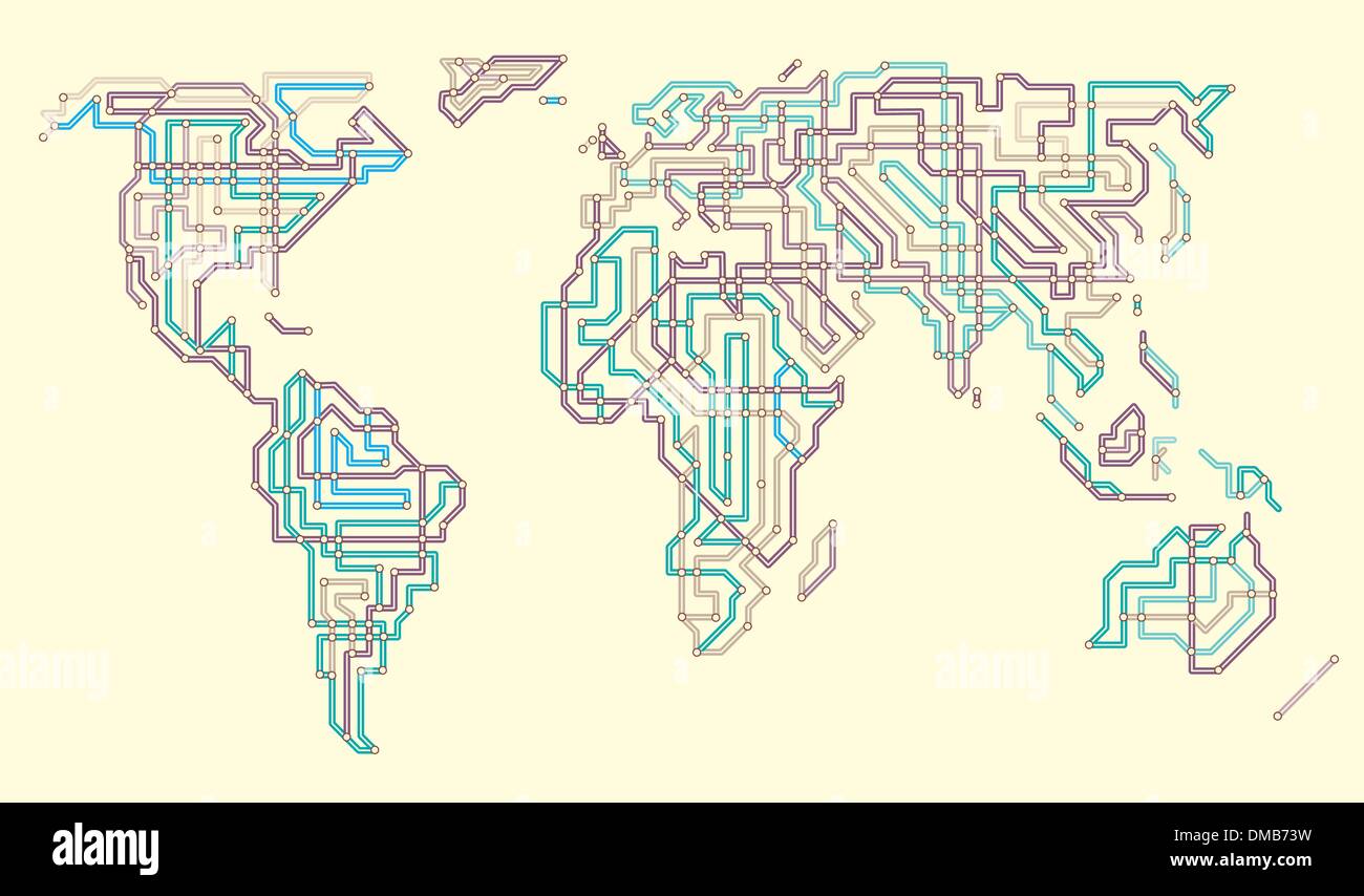 U-Bahn-Welt Stock Vektor
