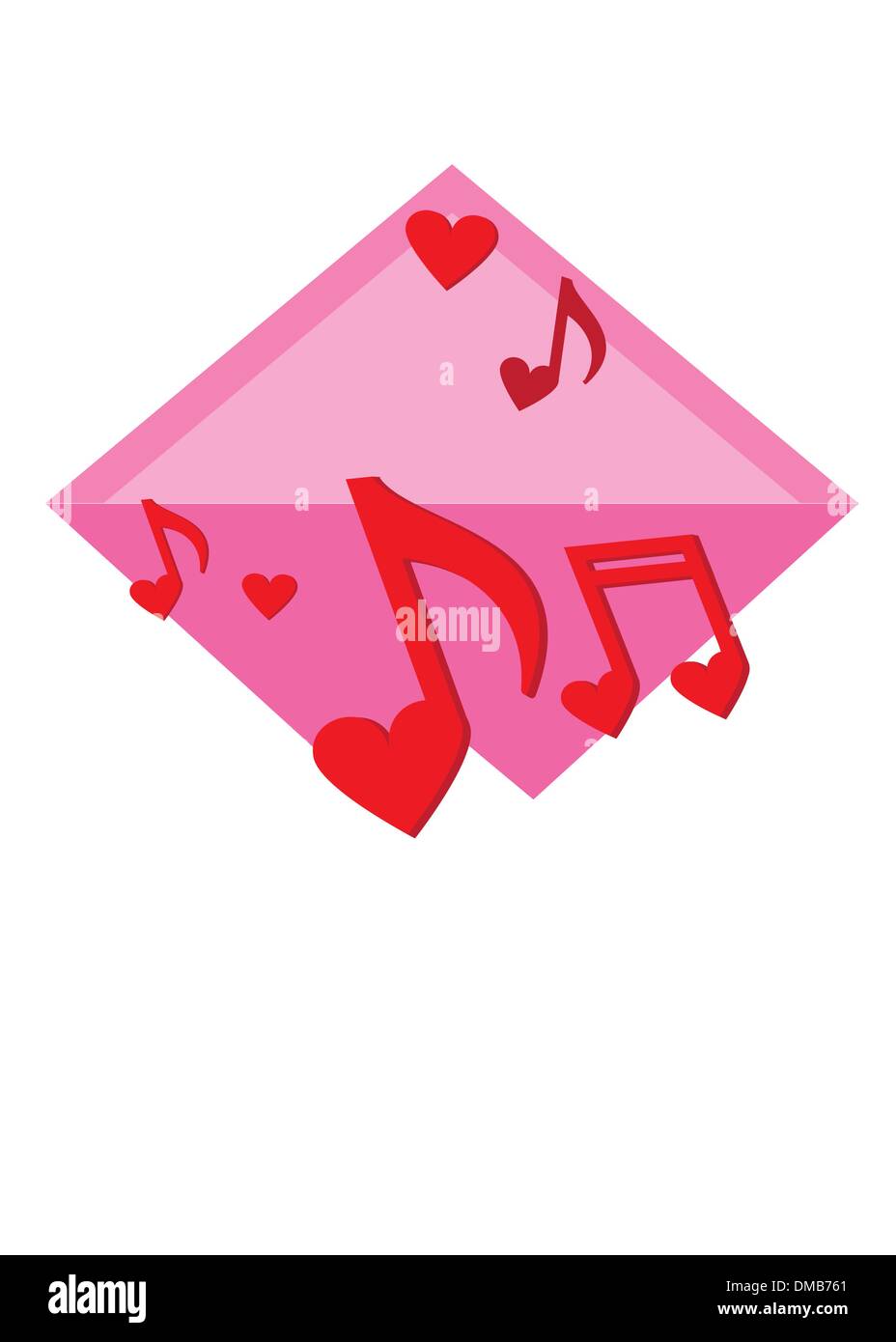 Brief mit Noten Stock Vektor