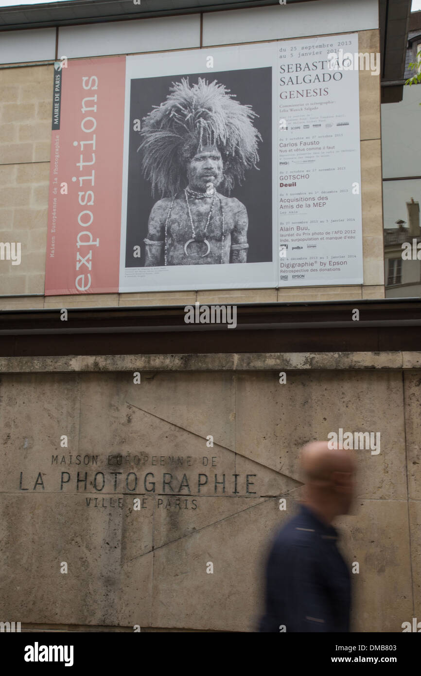 DIE MAISON EUROPEENNE DE LA PHOTO (EUROPÄISCHE HAUS DES FOTOS), MDEP, IST EIN KULTURELLES ZENTRUM GEWIDMET 4. ARRONDISSEMENT, PARIS (75), ILE-DE-FRANCE, FOTOGRAFIE, FRANKREICH Stockfoto