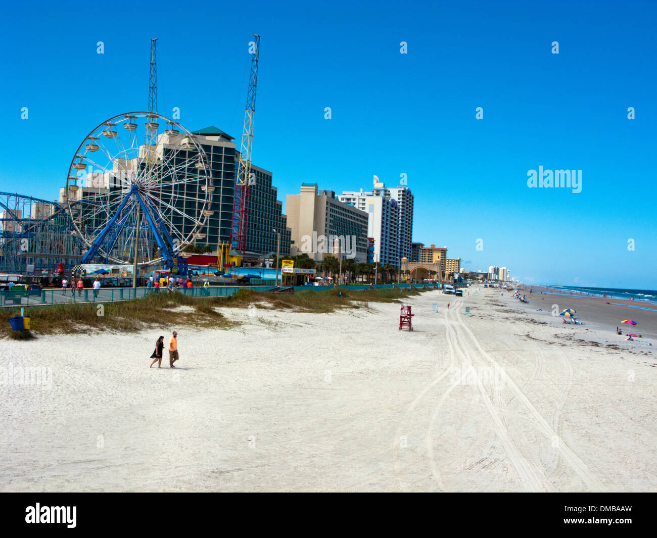 Freizeitpark auf dem Daytona Beach, Florida Stockfoto