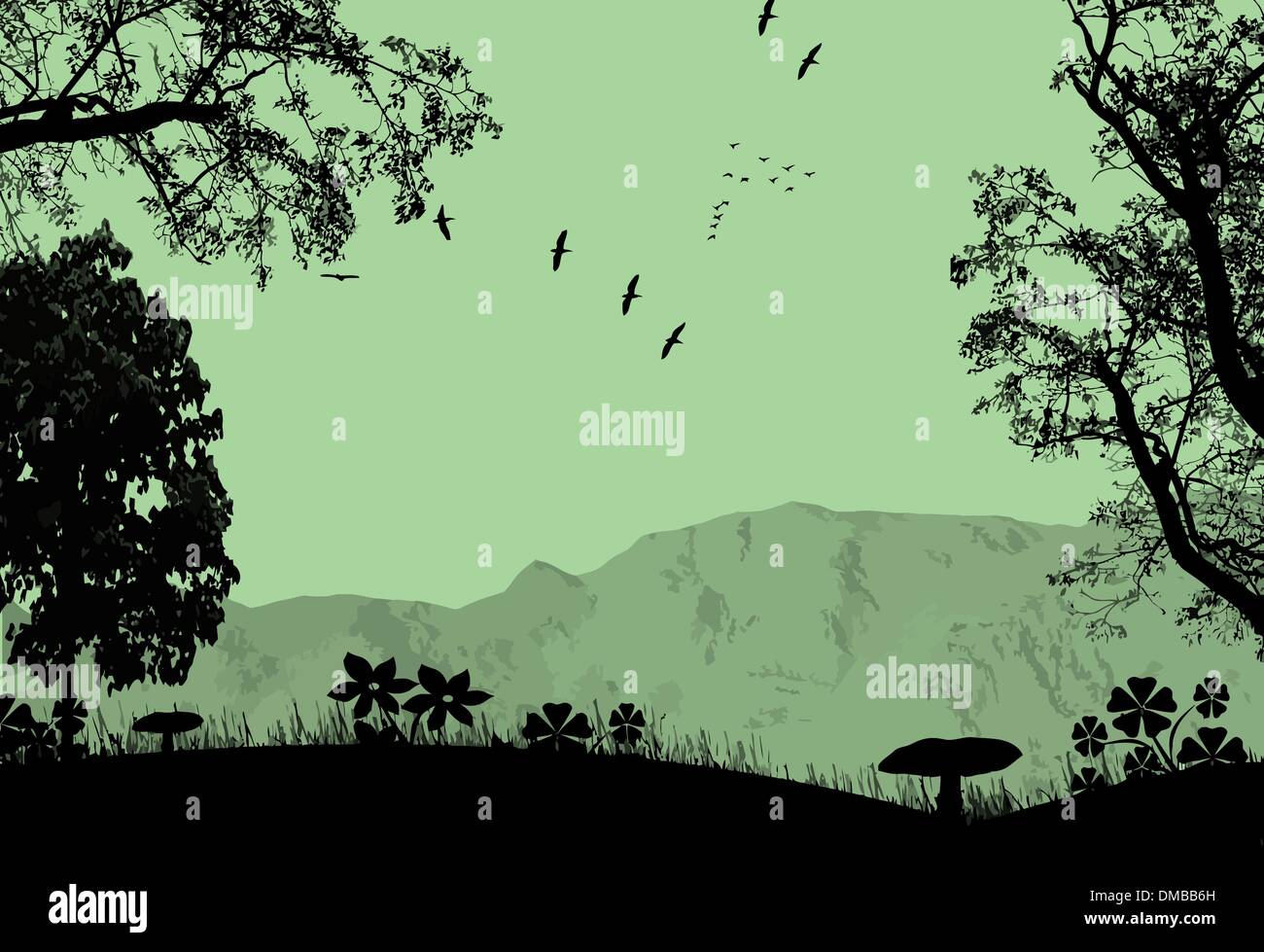 Sommerlandschaft Stock Vektor