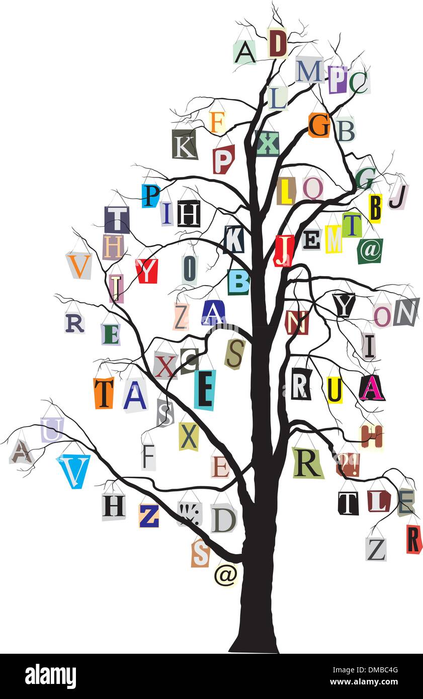 Alphabet-Baum Stock Vektor