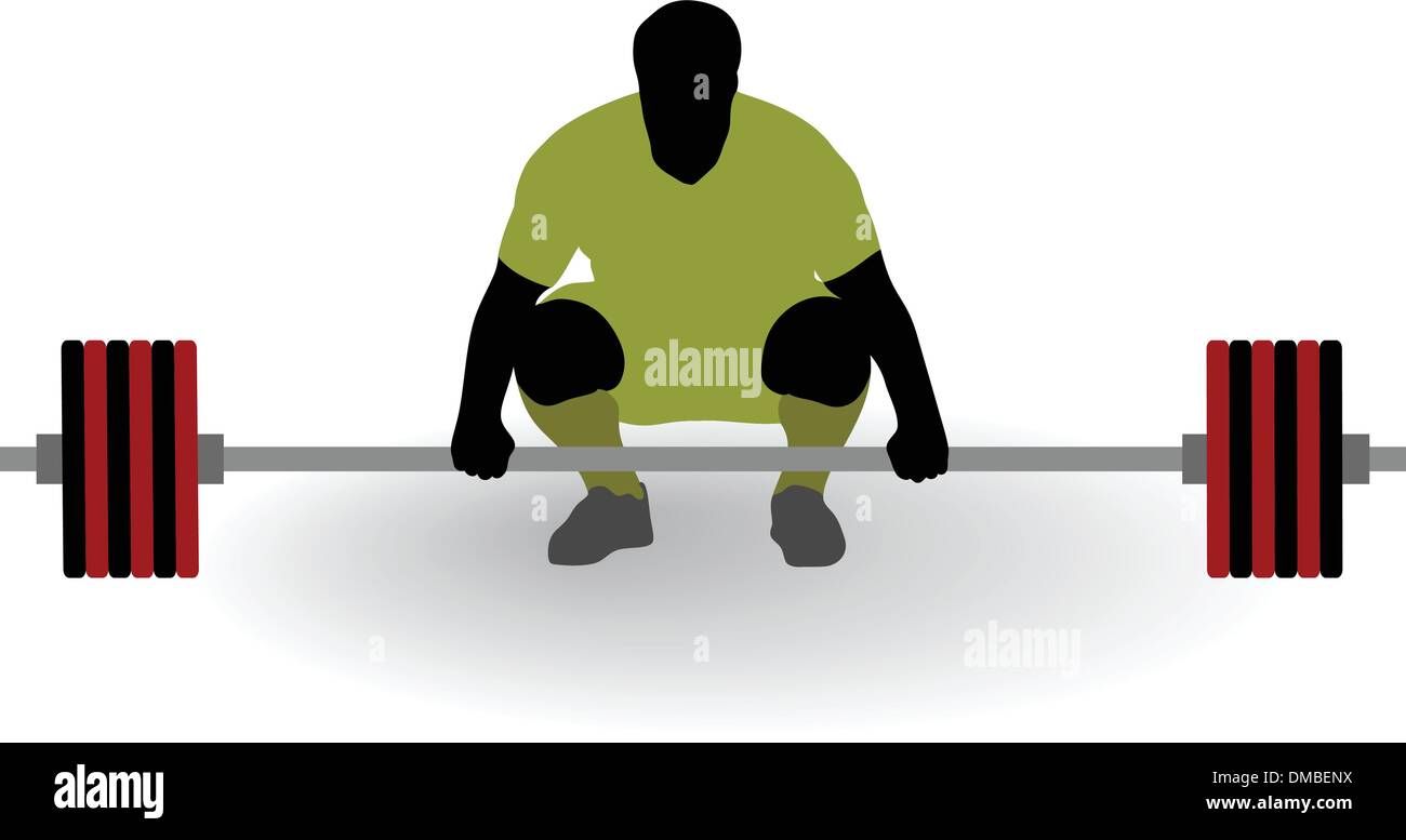 Silhouette Der Gewichtheber Stock Vektorgrafik Alamy