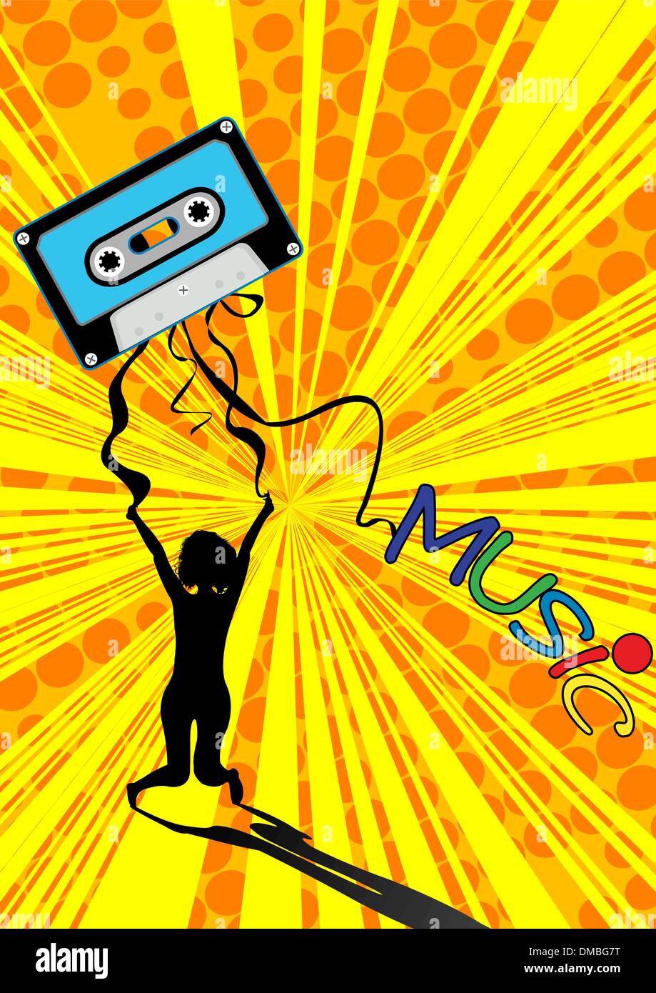 Abstrakte Musik Layout Stock Vektor