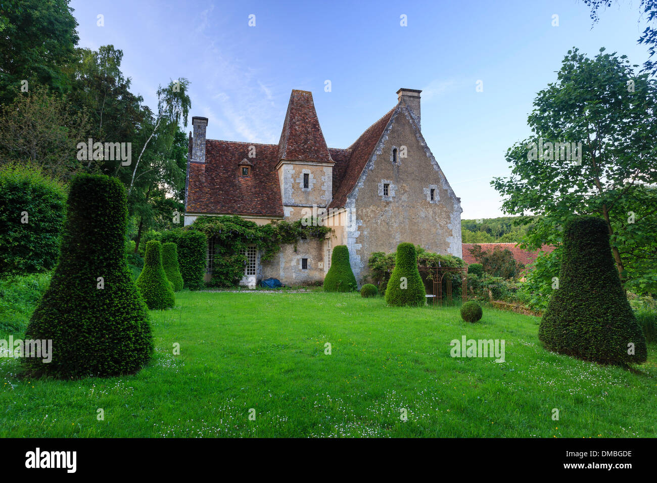 Frankreich, Orne, Monceaux au Perche, Pontgirard Manor, Garten Stockfoto