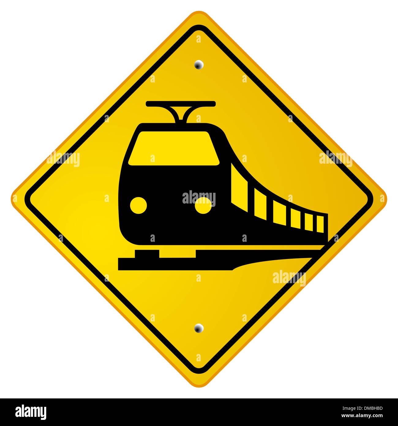 Eisenbahn-Verkehr-Straßenschild Stock Vektor