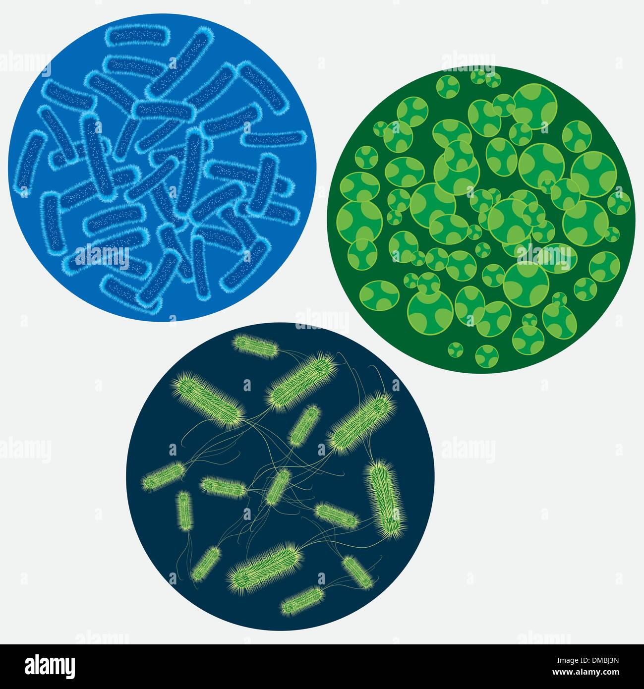 Abstrakte Bilder von Viren. Stock Vektor