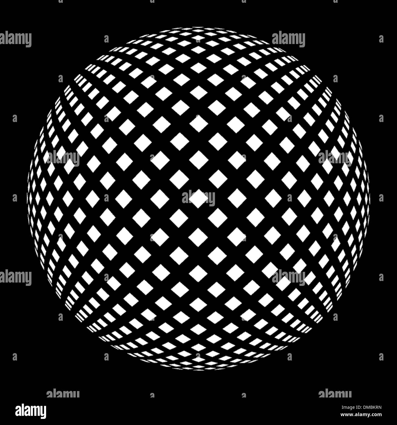 Ball Grid auf schwarz Stock Vektor