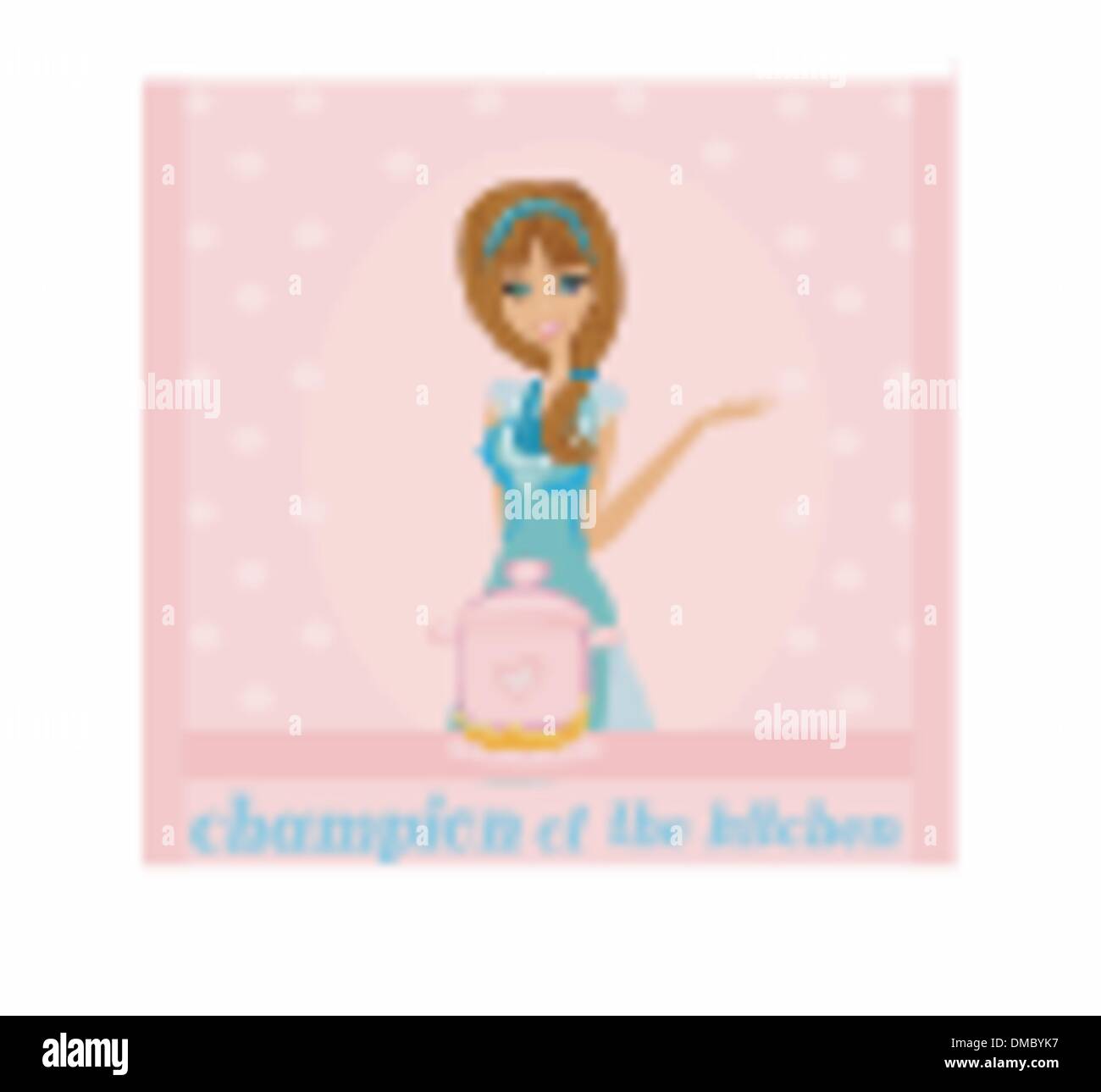 Schöne Dame kochen Stock Vektor