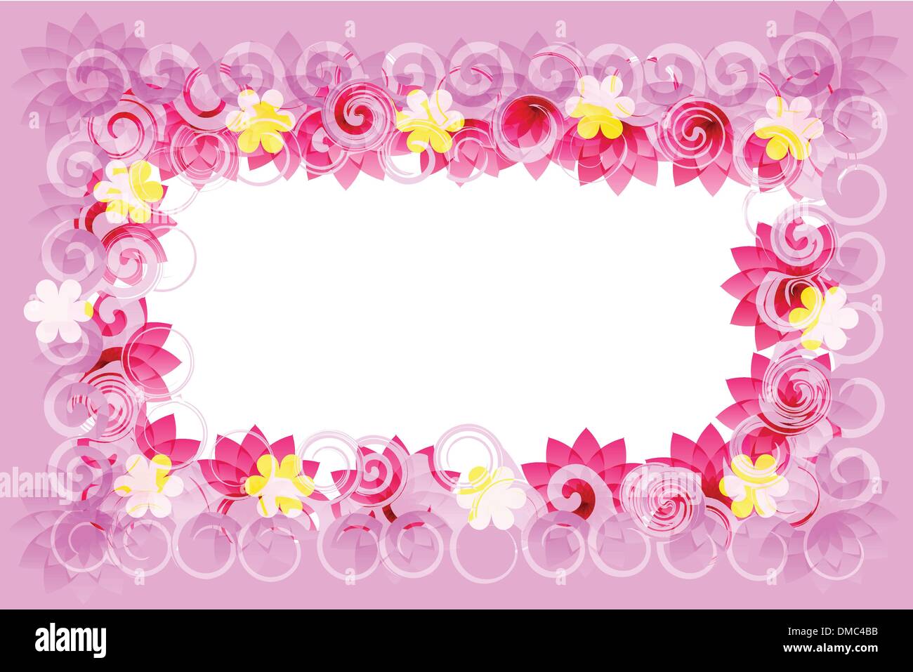 Romantische Karte Blumen rosa, Vektor-Abstraktion Stock Vektor