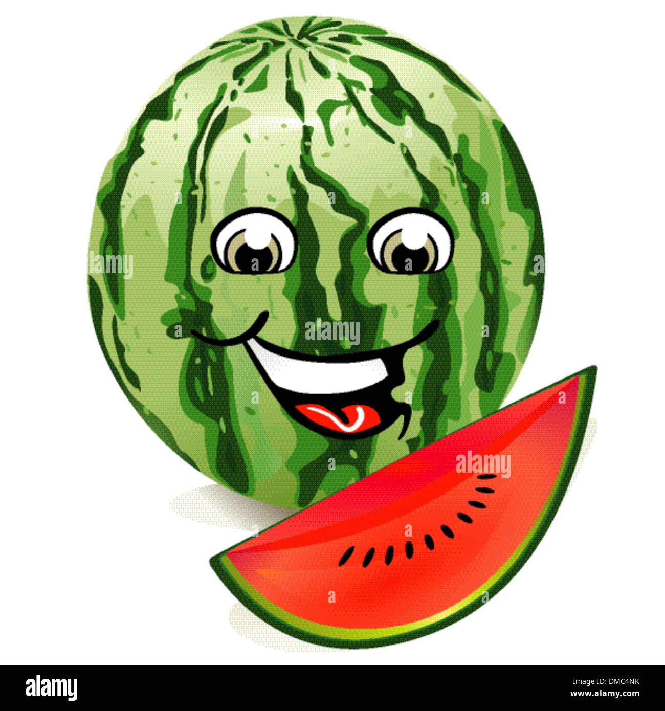 lächelnde Wassermelone Stock Vektor