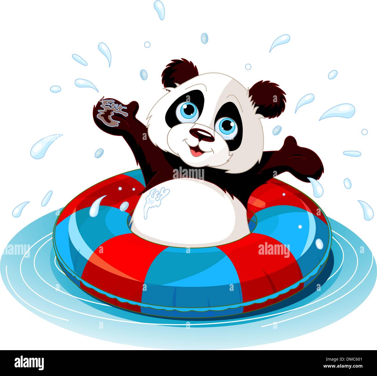 Sommerspaß Panda Stock Vektor