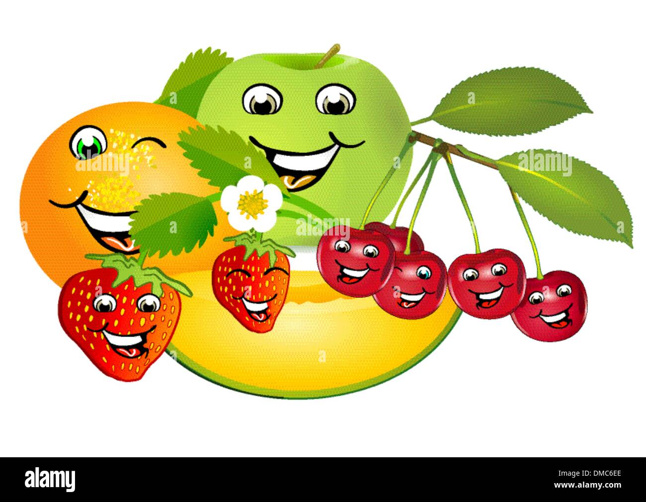 lächelnde Früchte Stock Vektor