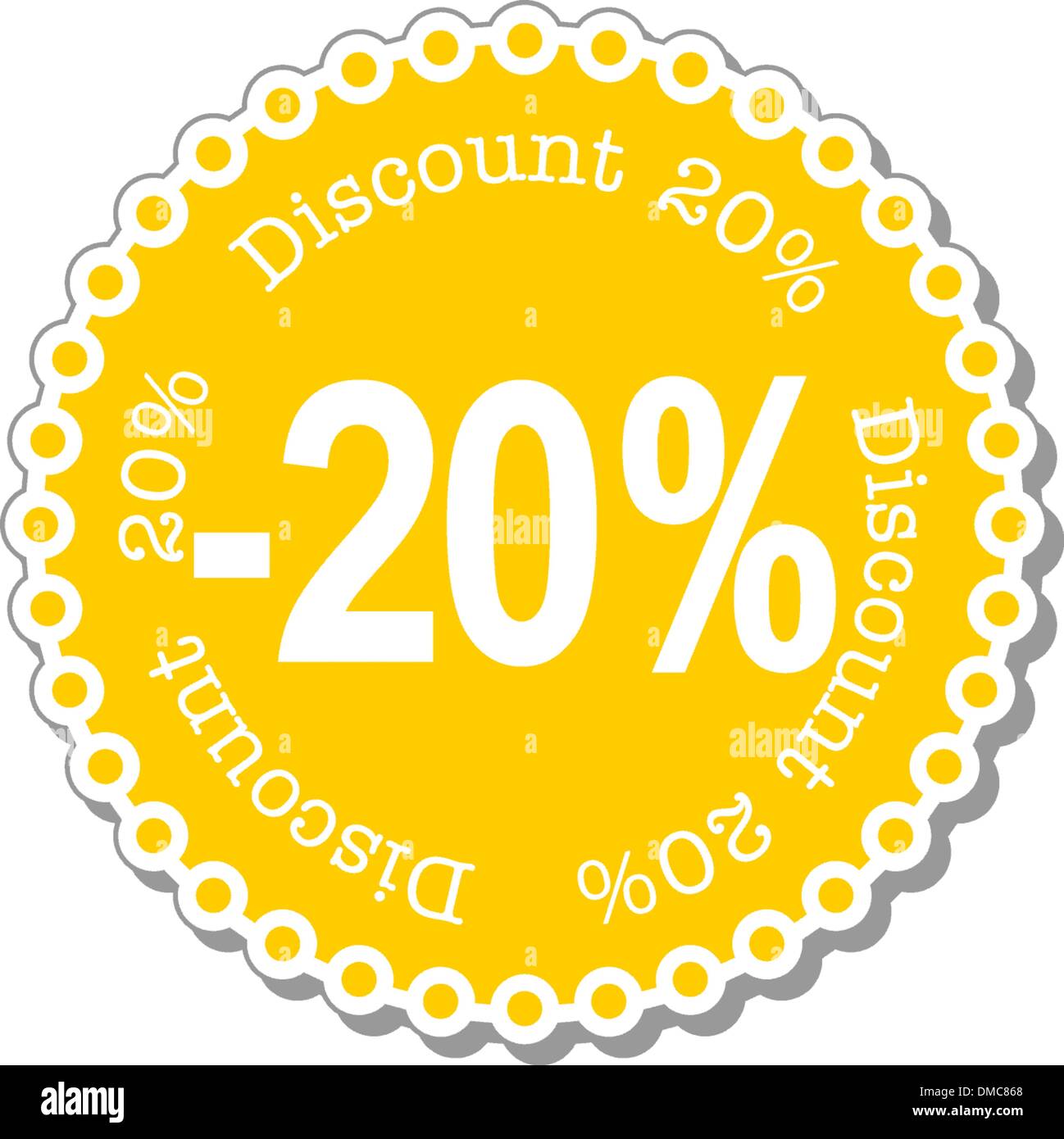 20 % Rabatt Stock Vektor