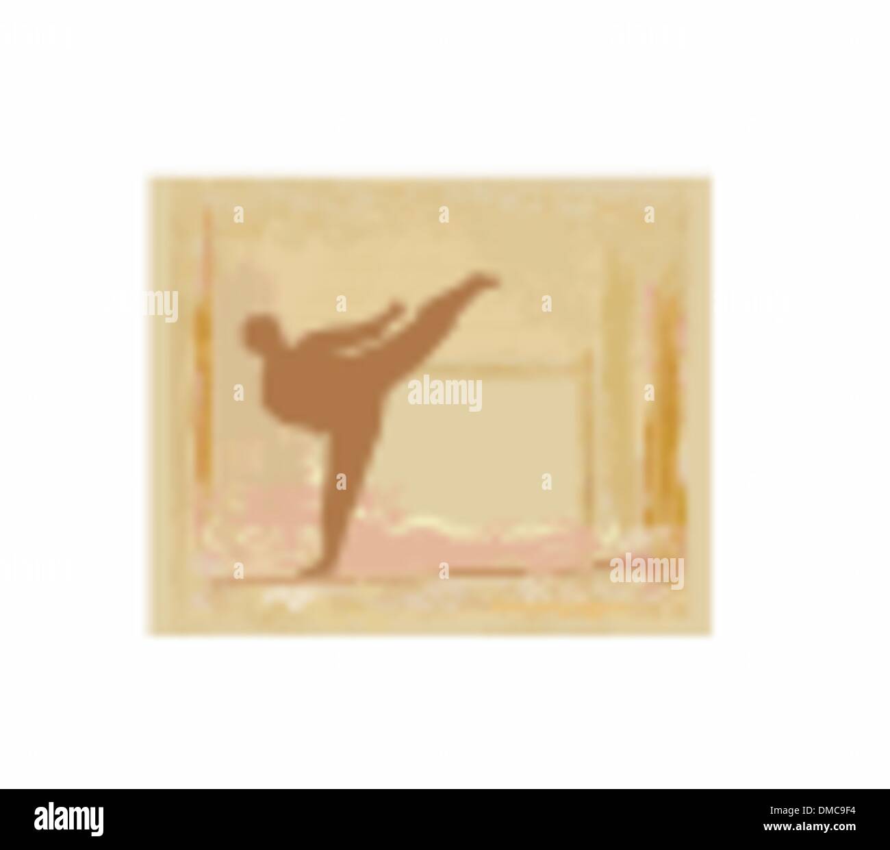 Karate-Grunge-Plakat Stock Vektor