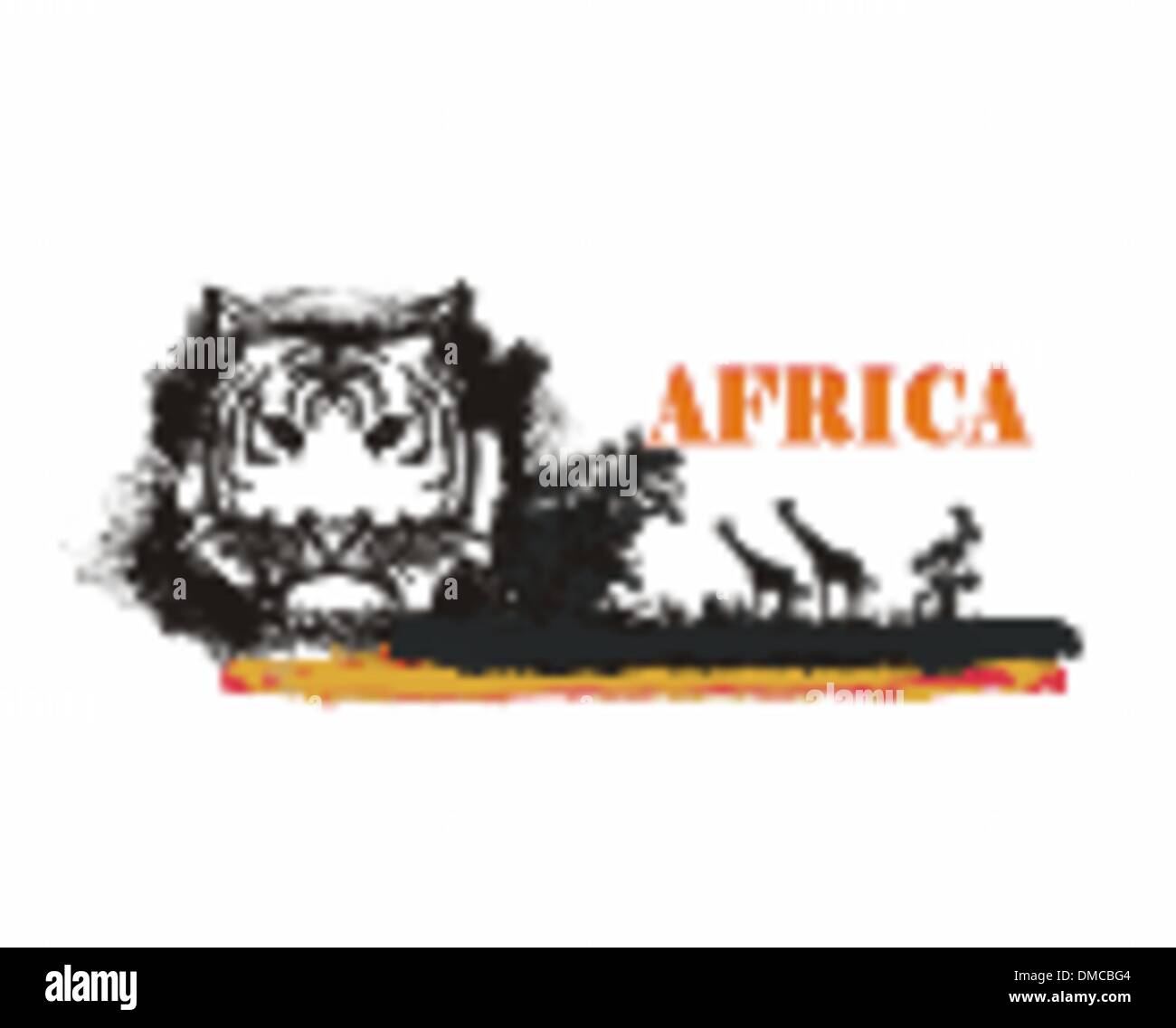 Grunge Hintergrund mit afrikanischen Fauna und flora Stock Vektor