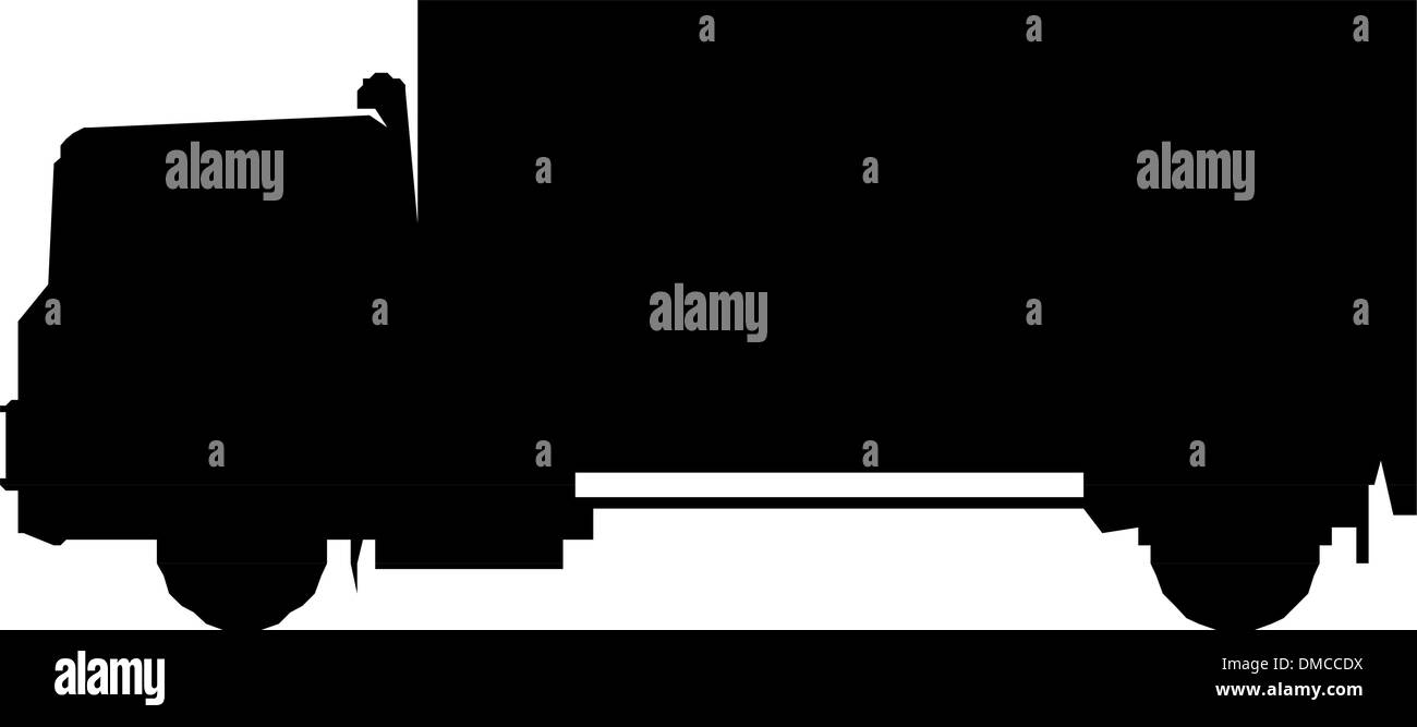 LKW-silhouette Stock Vektor