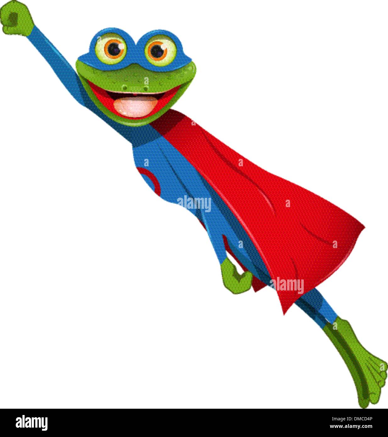 Frosch-superman Stock Vektor